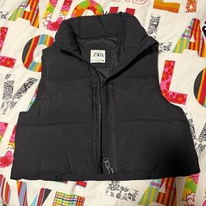 Zara Charcoal Quilted Vest